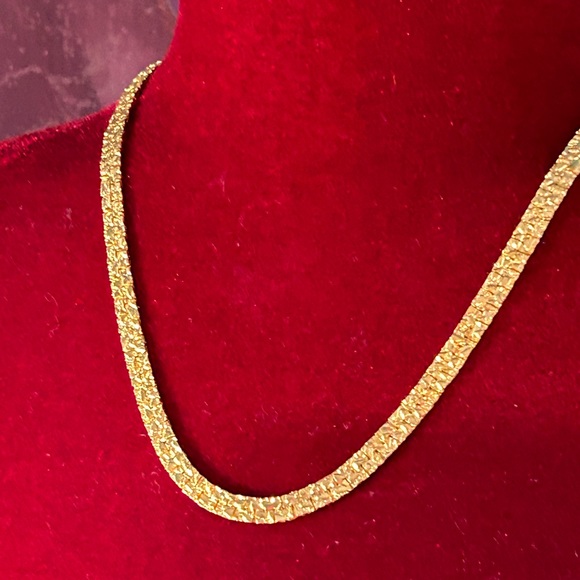 Thalia Sodi beautiful 14kt GE textured chain 20 in matinee length - Picture 4 of 6